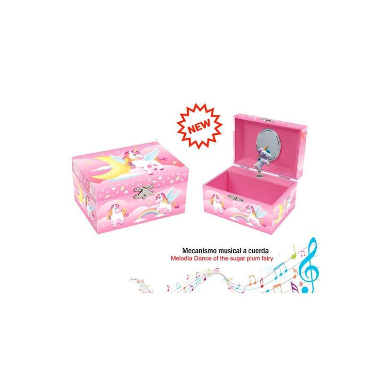 JK-5212 ROYMART JOYERO MUSICAL PEQUEÑO UNICORN AND MOON