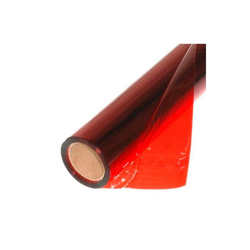 12501 SADIPAL PAPEL CELOFÁN PLIEGOS MICROPERFORADO ROLLO 25H 50X65CM ROJO