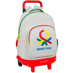 612352918 SAFTA MOCHILA GRANDE C/RUEDAS COMPACT EXTRAÍBLE BENETTON "POP"