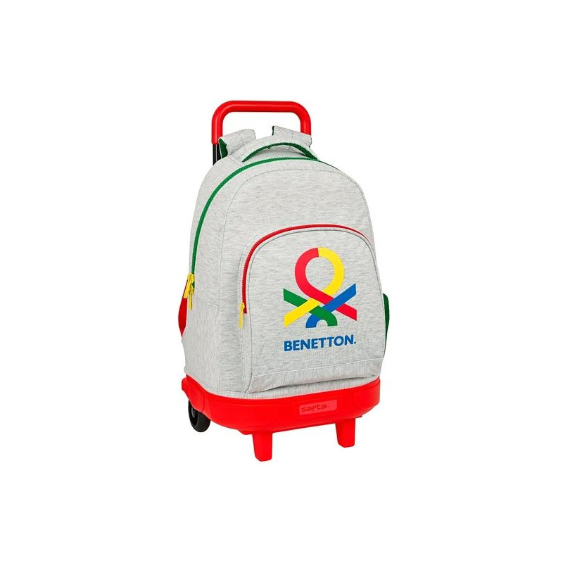 612352918 SAFTA MOCHILA GRANDE C/RUEDAS COMPACT EXTRAÍBLE BENETTON "POP"