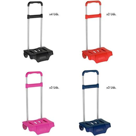 641074905 SAFTA EXPOSITOR 12 CARROS PORTAMOCHILAS MOD.905 TROLLEYS COLORES SURTIDOS