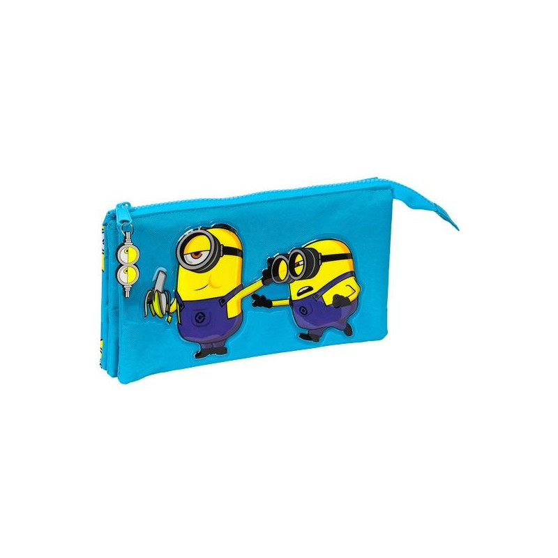 812228744 SAFTA PORTATODO TRIPLE MINIONS "MINIONSTATIC"