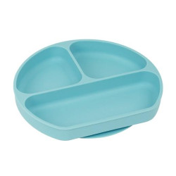 822105923 SAFTA PLATO SILICONA CON VENTOSA "BEAR" BLUE