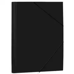 1085P4 MARIOLA CARPETA CON GOMAS Y SOLAPAS FOLIO POLIPROPILENO 450 MICRAS NEGRO