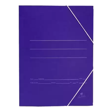 1089 MARIOLA CARPETA CARTÓN BÁSICA 500GR GOMAS BOLSA FOLIO 34X25CM CARTÓN MATE AZUL -20U-