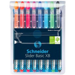 SH151298 SCHNEIDER BOLÍGRAFO SLIDER BASIC XB PUNTA GRUESA C/SURTIDOS ESTUCHE 8 UD