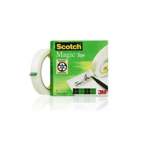 7100027117 SCOTCH MAGIC CINTA ADHESIVA INVISIBLE 810 ROLLO 19MM X 66M CAJA INDIVIDUAL