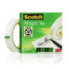 7100027117 SCOTCH MAGIC CINTA ADHESIVA INVISIBLE 810 ROLLO 19MM X 66M CAJA INDIVIDUAL