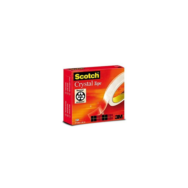 7100027400 SCOTCH MAGIC CINTA SUPERTRANSPARENTE CRYSTAL 600 19X66  CAJA INDIVIDUAL (7100027400