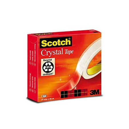 7100027400 SCOTCH MAGIC CINTA SUPERTRANSPARENTE CRYSTAL 600 19X66  CAJA INDIVIDUAL (7100027400