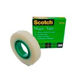 7100054153 SCOTCH CINTA ADHESIVA INVISIBLE MAGIC ROLLO 12MM X 33M CAJA INDIVIDUAL