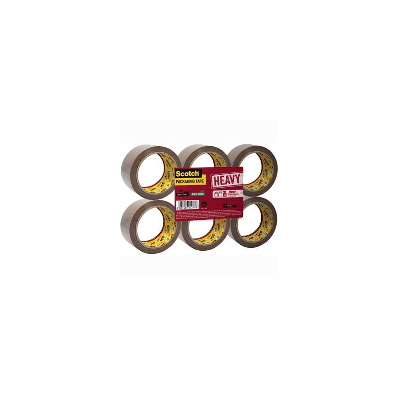 7100094750 SCOTCH CINTA DE EMBALAJE ALTA RESISTENCIA MARRON / 50MM X 66M -PACK 6-