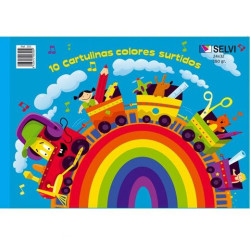 300 SELVI CUADERNO PARA MANUALIDADES CON 10 CARTULINAS 24X32CM 180GR COLORES SURTIDOS