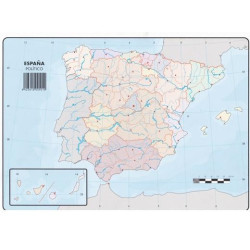 501 SELVI MAPA MUDO POLÍTICO DE ESPAÑA A4 -50U-