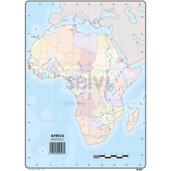 508 SELVI MAPA MUDO POLÍTICO DE AFRICA A4 -50U-