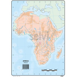 511 SELVI MAPA MUDO FÍSICO DE AFRICA A4 -50U-