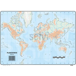 512 SELVI MAPA MUDO PLANISFERIO FISICO A4 -50U-