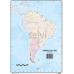 517 SELVI MAPA MUDO POLÍTICO DE AMERICA DEL SUR A4 -50U-