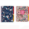 18208220 SENFORT CUADERNO ESPIRAL A6 120H T/DURA 2 SEPARADORES FORRADO PAISLEY SURTIDO