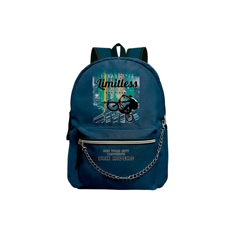 12338231 SENFORT MOCHILA ESCOLAR C/CADENA EXTREME BMX LIMITLESS AZUL