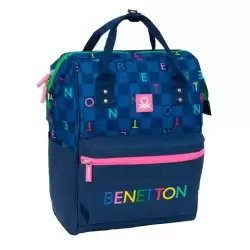 612550838 SAFTA MOCHILA CON ASAS PARA PORTATIL 13" BENETTON "DAMERO"