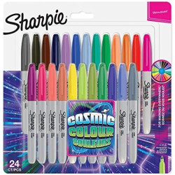 2033672 SHARPIE MARCADOR PERMANENTE COSMIC FINE PUNTA REDONDA 0.9MM C/SURTIDOS BLÍSTER 24 UD