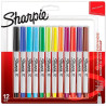 2065408 SHARPIE ROTULADOR PERMANENTE PUNTA ULTRAFINA C/SURTIDOS BLÍSTER 12 UD