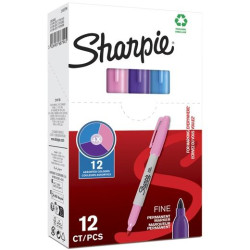 2168794 SHARPIE MARCADOR PERMANENTE FINE F C/SURTIDOS ROSA/MORADO/TURQUESA