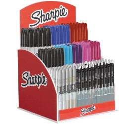 2204089 SHARPIE MARCADOR PERMANENTE FINE + GEL COLORES SURTIDOS EXPOSITOR 144 UD