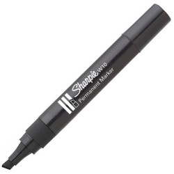 S0192654 SHARPIE MARCADOR PERMANENTE W10 PUNTA BISELADA NEGRO CAJA 12 UD