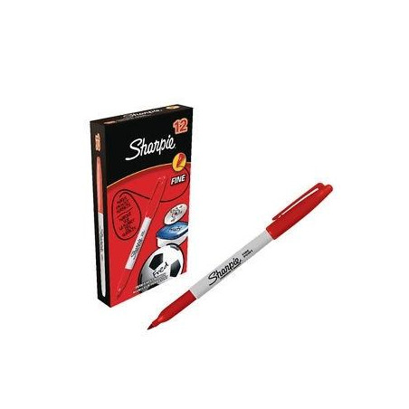 S0810940 SHARPIE MARCADOR PERMANENTE FINE PUNTA REDONDA 0.9MM ROJO