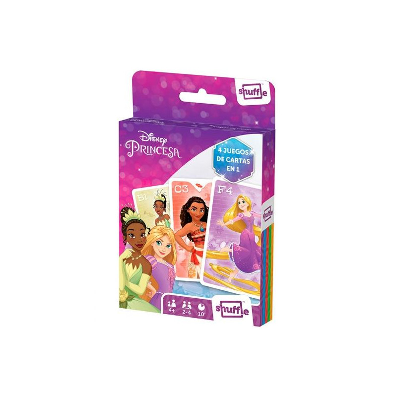 10027510/108679798 SHUFFLE BARAJA INFANTIL 4 EN 1 DISNEY PRINCESS +4 AÑOS