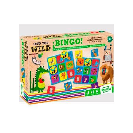 130012463/108661198 SHUFFLE JUEGO DE BINGO ANIMALES SALVAJES PARA NIÑOS +3 AÑOS