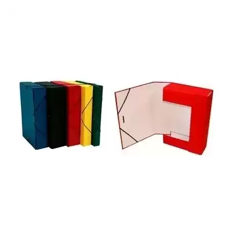 207F4 MARIOLA CAJA DE PROYECTOS ARMADA CIERRE C/GOMA LOMO FIJO 7CM CARTÓN FORRADO GELTEX NEGRO