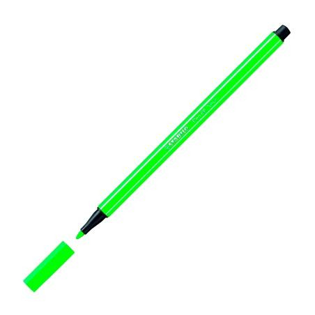 68/033 STABILO ROTULADOR PEN 68 VERDE FLUORESCENTE CAJA 10 UD