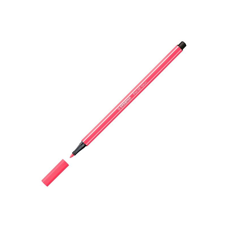 68/040 STABILO ROTULADOR PEN 68 ROJO FLUORESCENTE CAJA 10 UD