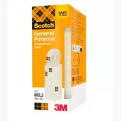 7100336276 SCOTCH CINTA TRANSPARENTE 508 19X33M -PACK 8 ROLLOS-