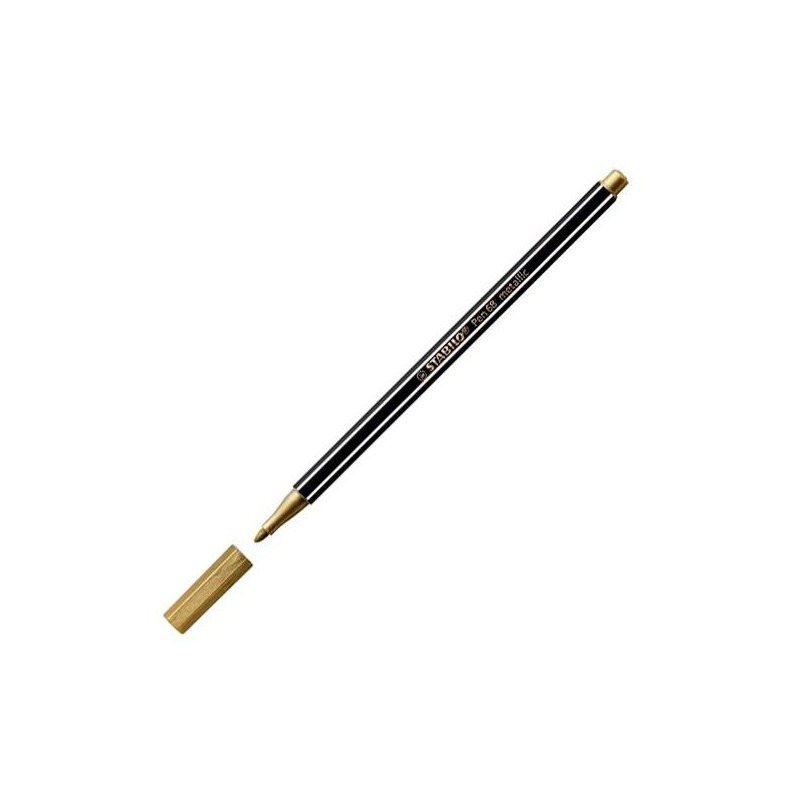 68/810 STABILO ROTULADOR PEN 68 METALLIC ORO CAJA 10 UD