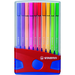 6820-04 STABILO ROTULADOR PEN 68 COLORES SURTIDOS ESTUCHE PARADE ROJO 20 UD