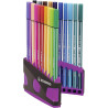 6820-04-03 STABILO ROTULADOR PEN 68 COLORES SURTIDOS ESTUCHE PARADE ANTRACITA-ROSA 20 UD