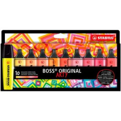 70/10-1-20 STABILO MARCADOR FLUORESCENTE BOSS ORIGINAL ARTY C/SURTIDOS CÁLIDOS ESTUCHE 10 UD