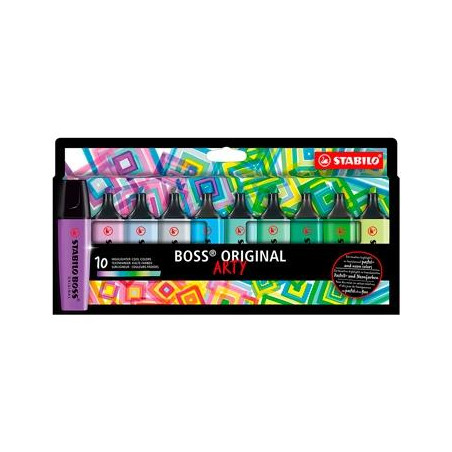 70/10-2-20 STABILO MARCADOR FLUORESCENTE BOSS ORIGINAL ARTY C/SURTIDOS FRIOS ESTUCHE 10 UD