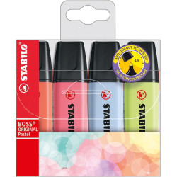 70/4-3 STABILO BOSS MARCADOR FLUORESCENTE ESTUCHE 4 COLORES PASTEL