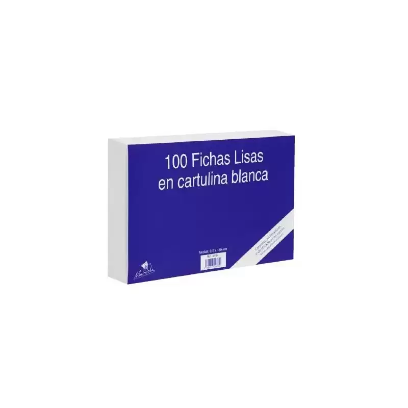 3113L MARIOLA FICHA LISA 150X100MM CARTULINA 180GR BLANCO PAQUETE DE 100