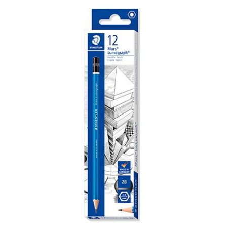 100-2B STAEDTLER LÁPIZ DE GRAFITO LUMOGRAPH 100-2B CAJA 12 UD