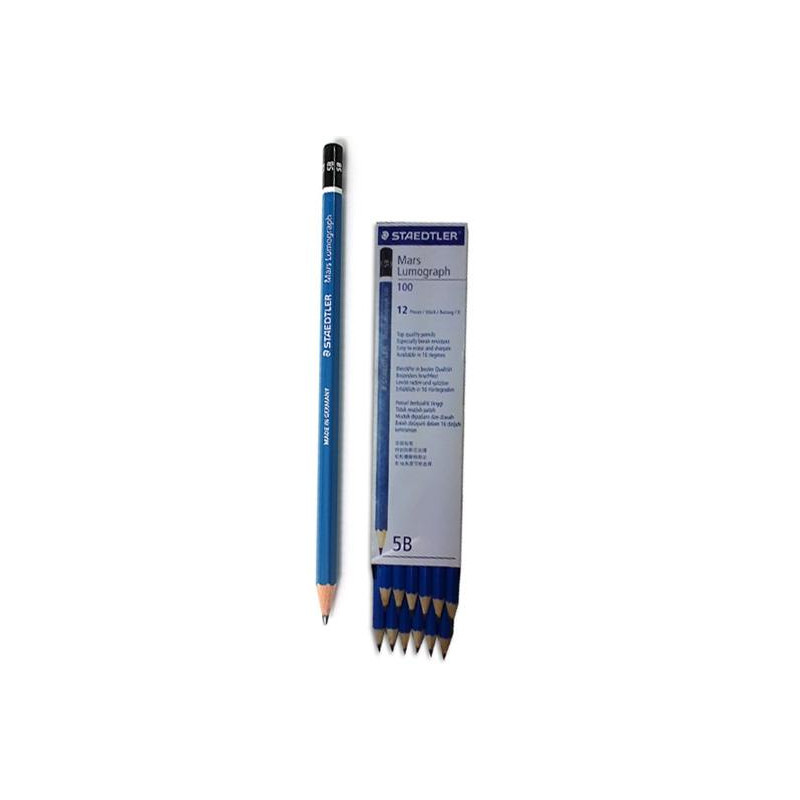 100-5B STAEDTLER LÁPICES GRAFITO LUMOGRAPH 100-5B CAJA 12