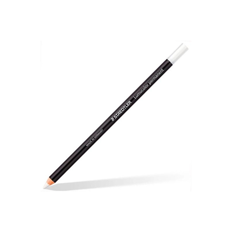 108 20-0 STAEDTLER MARCADOR PERMANENTE EN SECO LUMOCOLOR GLASOCHROM BLANCO