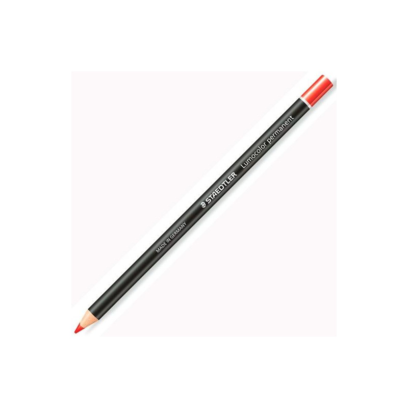 108 20-2 STAEDTLER MARCADOR PERMANENTE EN SECO LUMOCOLOR GLASOCHROM ROJO