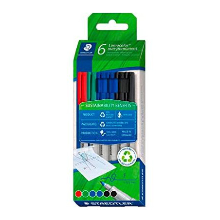 318 C6-1 STAEDTLER ROTULADOR PERMANENTE LUMOCOLOR ECO+ EDITION 318 F 0