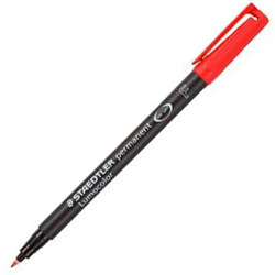 318-2 STAEDTLER ROTULADOR PERMANENTE LUMOCOLOR 318-2 F ROJO